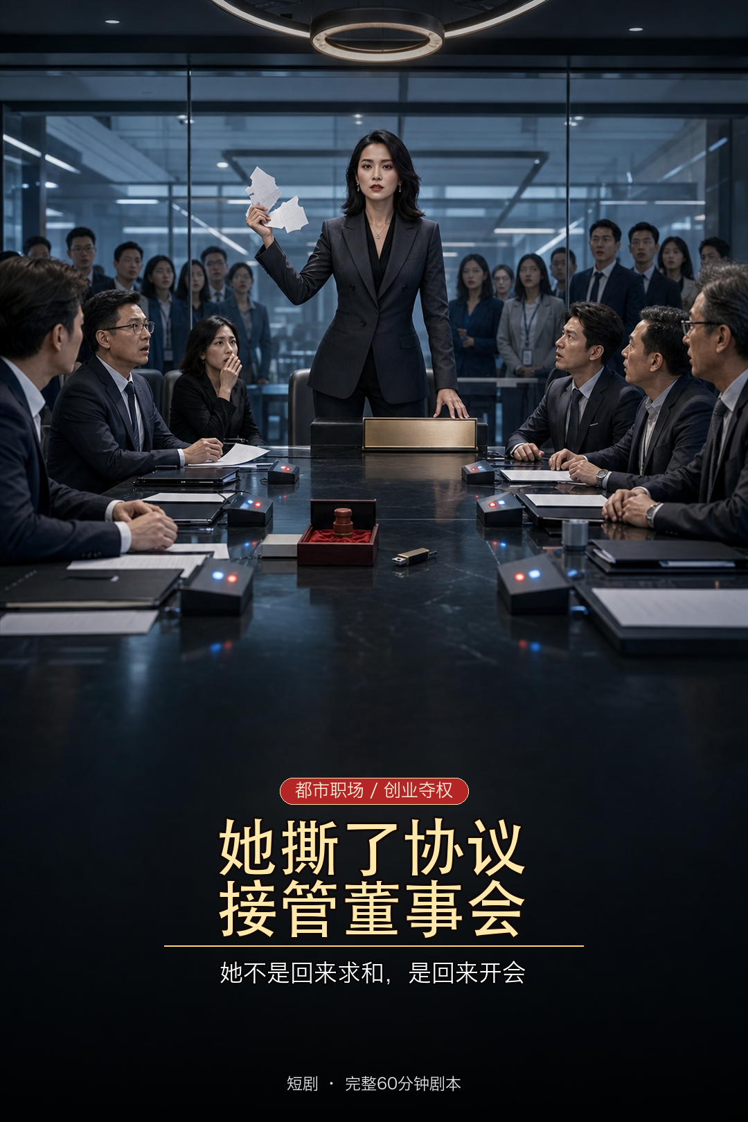 《她撕了协议，接管董事会》 封面